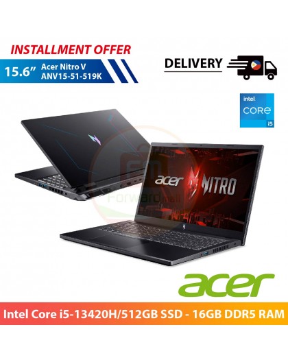 【PHIL】Acer Nitro V ANV15-51-519K, 15.6-inch (Intel Core i5-13420H, 512GB SSD - 16GB DDR5 RAM)