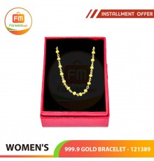 WOMEN'S 999.9 GOLD BRACELET - 121389: 17cm / 1.80錢 (6.75gr) 