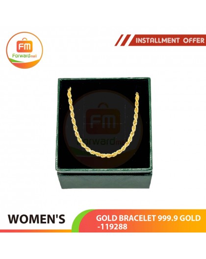 WOMEN'S GOLD BRACELET 999.9 GOLD -119288 : 18cm / 1.51錢 (5.66 gr)