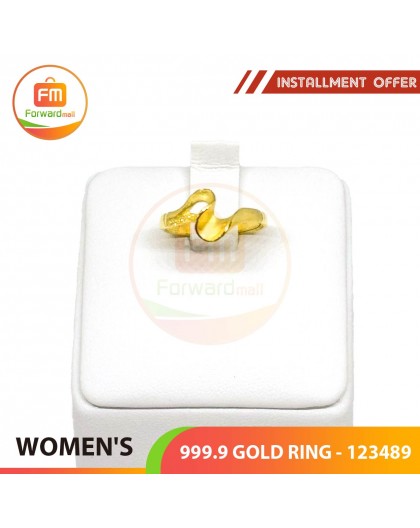 WOMEN'S 999.9 GOLD RING - 123489: 0.87 錢(3.26gr)