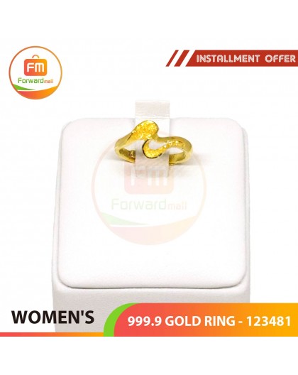 WOMEN'S 999.9 GOLD RING - 123481: 1.03 錢(3.86gr)