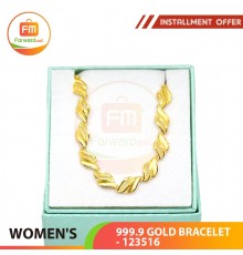 WOMEN'S 999.9 GOLD BRACELET - 123516: 17.5cm / 3.07錢(11.51gr)