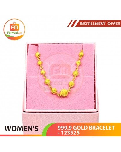 WOMEN'S 999.9 GOLD BRACELET- 123525: 2.22 錢(8.33gr)