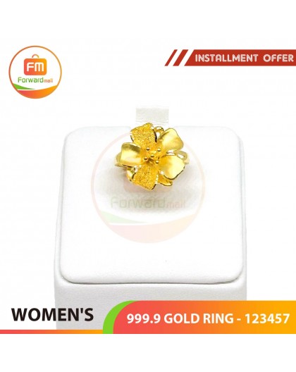 WOMEN'S 999.9 GOLD RING - 123457: 1.52 錢(5.70gr)