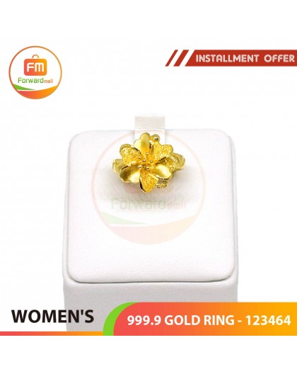 WOMEN'S 999.9 GOLD RING - 123464: 2.31 錢(8.66gr)