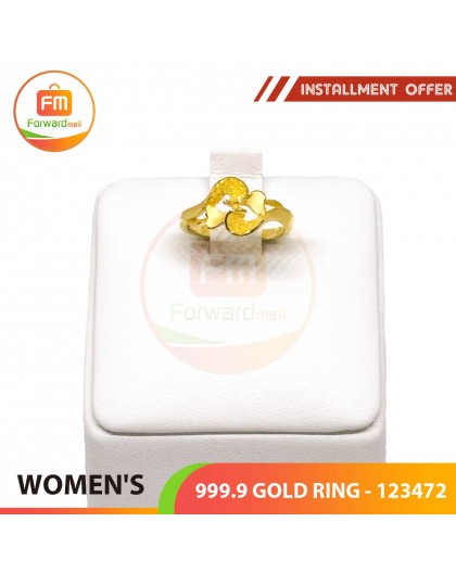 WOMEN'S 999.9 GOLD RING - 123472: 0.80 錢(3.00gr)