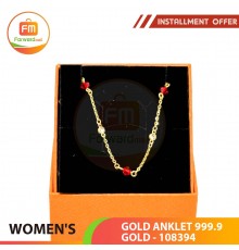 WOMEN'S GOLD ANKLET 999.9 GOLD - 108394: 23.5cm / 0.92錢 (3.45 gr)