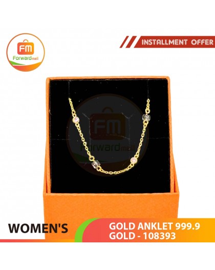 WOMEN'S GOLD ANKLET 999.9 GOLD - 108393: 23.5cm / 0.93錢 (3.49 gr)