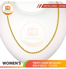 WOMEN'S TWIST CHAIN NECKLACE 999.9 GOLD - 121670: 44cm / 3.44錢 ( 12.90 gr)