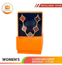 WOMEN'S CLOVER 999.9 GOLD BRACELET - 117129: 17.5cm / 2.22錢(8.33gr)