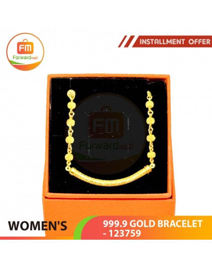 WOMEN'S 999.9 GOLD BRACELET - 123759: 17.5cm / 1.96錢 (7.35 gr)