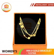 WOMEN'S 999.9 GOLD BRACELET - 123765: 18.5cm / 1.36錢 (5.10 gr)