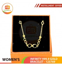 WOMEN'S INFINITY 999.9 GOLD BRACELET - 123769: 17.5cm / 1.19錢 (4.46gr)