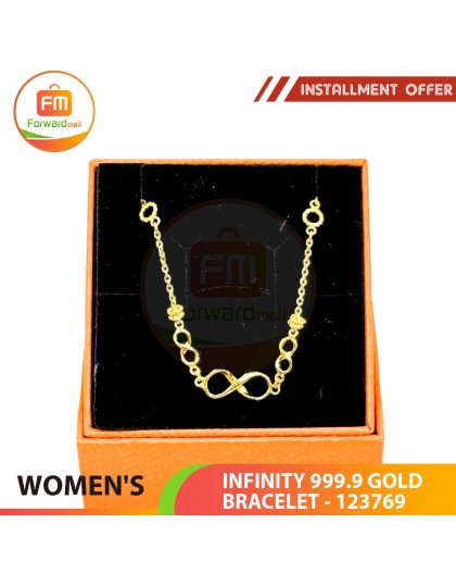 WOMEN'S INFINITY 999.9 GOLD BRACELET - 123769: 17.5cm / 1.19錢 (4.46gr)