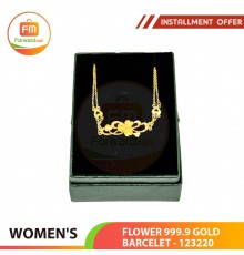 WOMEN'S FLOWER 999.9 GOLD BARCELET - 123220: 17.5 cm / 1.74 錢(6.53gr)