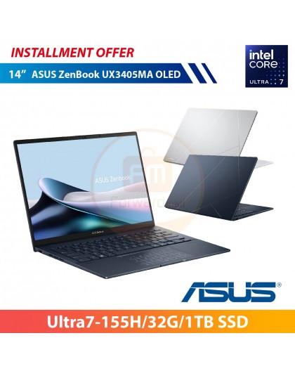 ASUS ZenBook UX3405MA 14" OLED(Ultra7-155H/32G/1TB SSD)