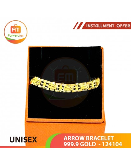 ARROW BRACELET 999.9 GOLD  - 124104: 17.5cm / 4.34錢(16.27gr)