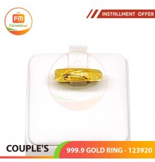 COUPLE'S 999.9 GOLD RING - 123920: 1.59錢 (5.96gr) (Men size)