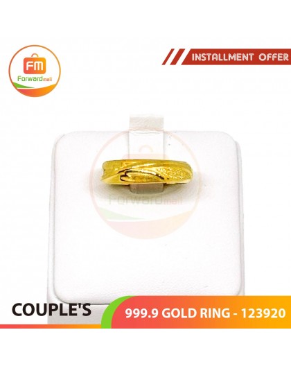 COUPLE'S 999.9 GOLD RING - 123920: 1.59錢 (5.96gr) (Men size)