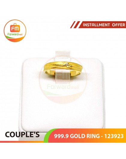 COUPLE'S 999.9 GOLD RING - 123923: 1.01錢 (3.79gr) (Women size)