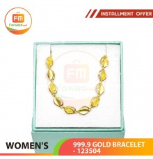 WOMEN'S 999.9 GOLD BRACELET - 123504: 18cm / 1.98錢(7.42gr)