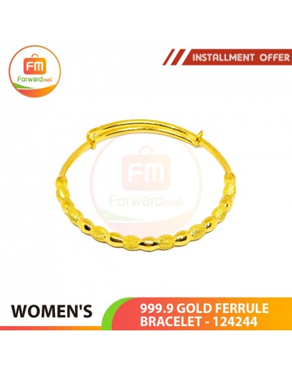 WOMEN'S 999.9 GOLD FERRULE BRACELET - 124244: 5.06錢 (18.97 gr)