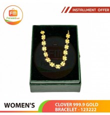 WOMEN'S CLOVER 999.9 GOLD BRACELET - 123222: 17cm