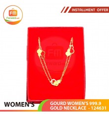 GOURD WOMEN'S 999.9 GOLD NECKLACE  - 124631: 38cm / 1.68錢 (6.30 gr)