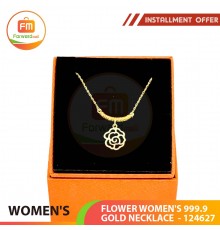 FLOWER WOMEN'S 999.9 GOLD NECKLACE  - 124627: 38cm / 1.04錢 (3.90 gr)