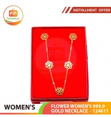 FLOWER WOMEN'S 999.9 GOLD NECKLACE  - 124611: 38cm / 1.74錢 (6.53 gr)