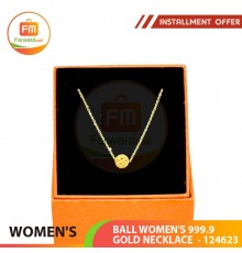 BALL WOMEN'S 999.9 GOLD NECKLACE  - 124623 38cm / 0.90錢 (3.38 gr)