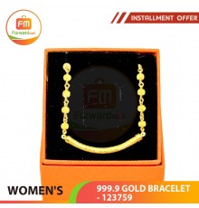 WOMEN'S 999.9 GOLD BRACELET - 123759: 17.5cm / 1.97錢 (7.39 gr)