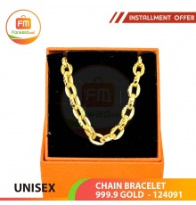 CHAIN BRACELET 999.9 GOLD  - 124091: 18cm / 3.30錢(12.38gr)