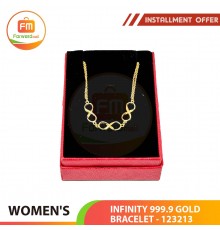 WOMEN'S INFINITY 999.9 GOLD BRACELET - 123213: 17cm / 1.33錢 (4.99gr)