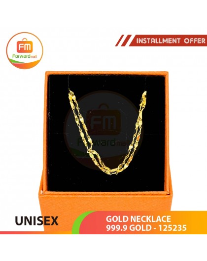 UNISEX GOLD NECKLACE 999.9 GOLD - 125235: 46cm