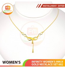 INFINITY WOMEN'S 999.9 GOLD NECKLACE SET 002: 42cm