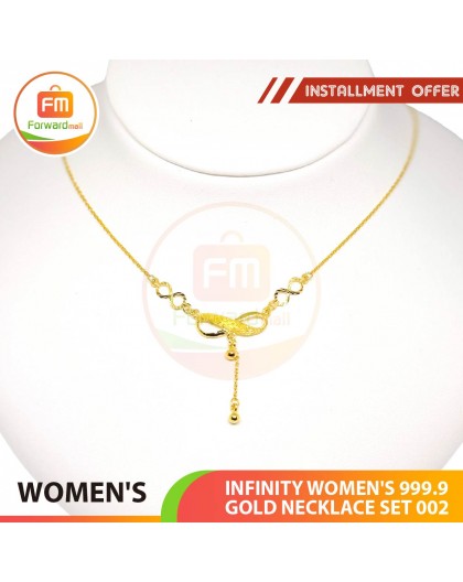 INFINITY WOMEN'S 999.9 GOLD NECKLACE SET 002: 42cm