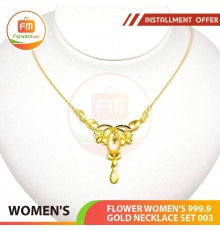 FLOWER WOMEN'S 999.9 GOLD NECKLACE SET 003: 42cm