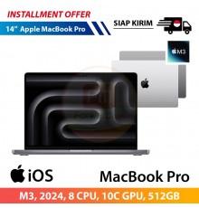 【IND】Apple MacBook Air M2 13.6" 2022 256GBApple MacBook Pro (14 inci, M3, 2024) 8 CPU, 10C GPU, 512GB, Space Grey