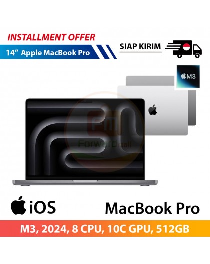 【IND】Apple MacBook Air M2 13.6" 2022 256GBApple MacBook Pro (14 inci, M3, 2024) 8 CPU, 10C GPU, 512GB, Space Grey