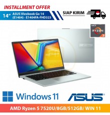 【IND】ASUS Vivobook Go 14 (E1404) - E1404FA-FHD323 14" (AMD Ryzen 5 7520U/8GB/512GB/ WIN 11)