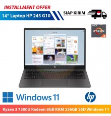 【IND】Laptop HP 245 G10 Ryzen 3 7300U Radeon 8GB RAM 256GB SSD Windows 11 14 Inch AMD