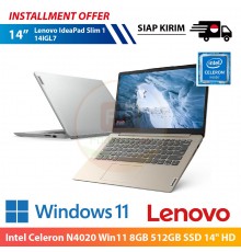 【IND】Lenovo IdeaPad Slim 1 14IGL7 Intel Celeron N4020 Win11 8GB 512GB SSD 14" HD