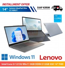 【IND】Lenovo IdeaPad Slim 3i 14IAU7 Intel Core i3 1215U Win11 8GB DDR4 512GB SSD 14" FHD