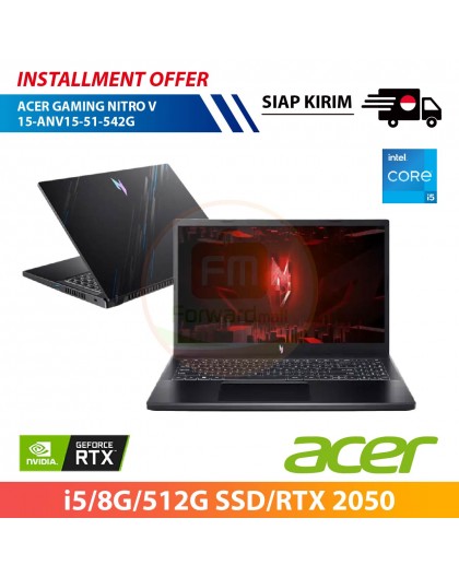 【IND】ACER GAMING NITRO V 15-ANV15-51-542G (i5/8G/512G SSD/RTX 2050)