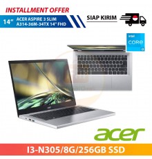 【IND】ACER ASPIRE 3 SLIM A314-36M-34TX 14" FHD (I3-N305/8G/256GB SSD)