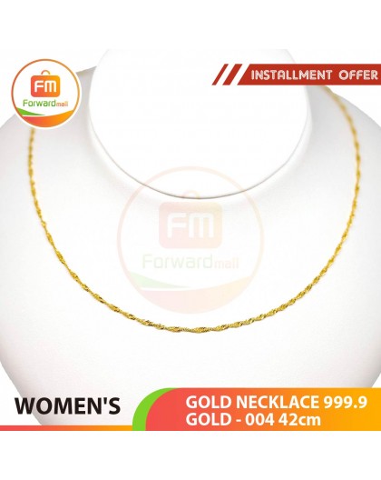 WOMEN'S 999.9 GOLD NECKLACE - 004: 42cm