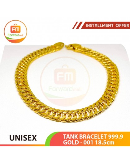 TANK BRACELET 999.9 GOLD - 001: 18.5cm