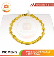 WOMEN'S 999.9 GOLD BRACELET - 002: 17.5cm