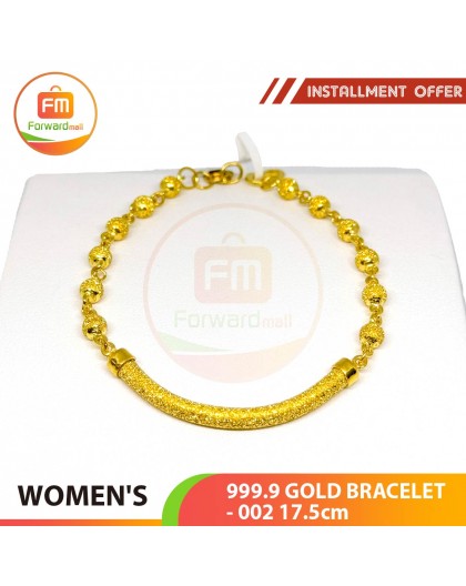 WOMEN'S 999.9 GOLD BRACELET - 002: 17.5cm